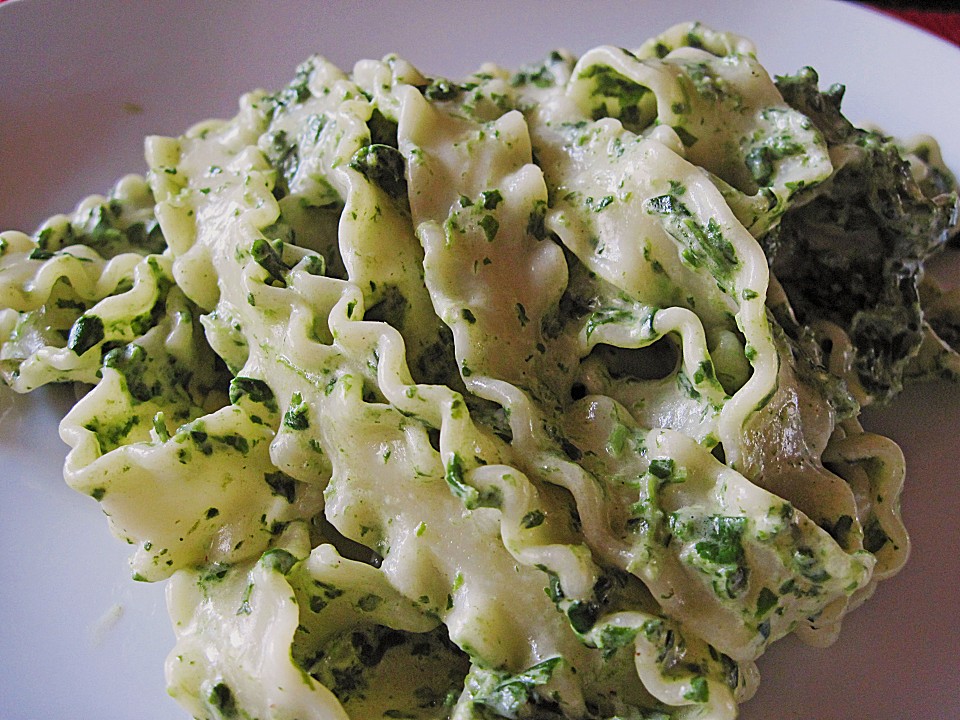 Bandnudeln mit Spinat - Mascarpone von Eisbärlady | Chefkoch.de