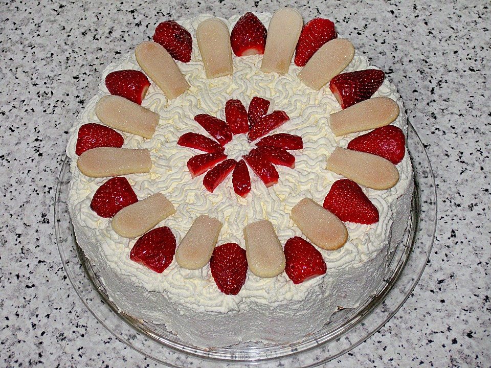 Erdbeer - Biskotten - Torte von Rocky73 | Chefkoch.de