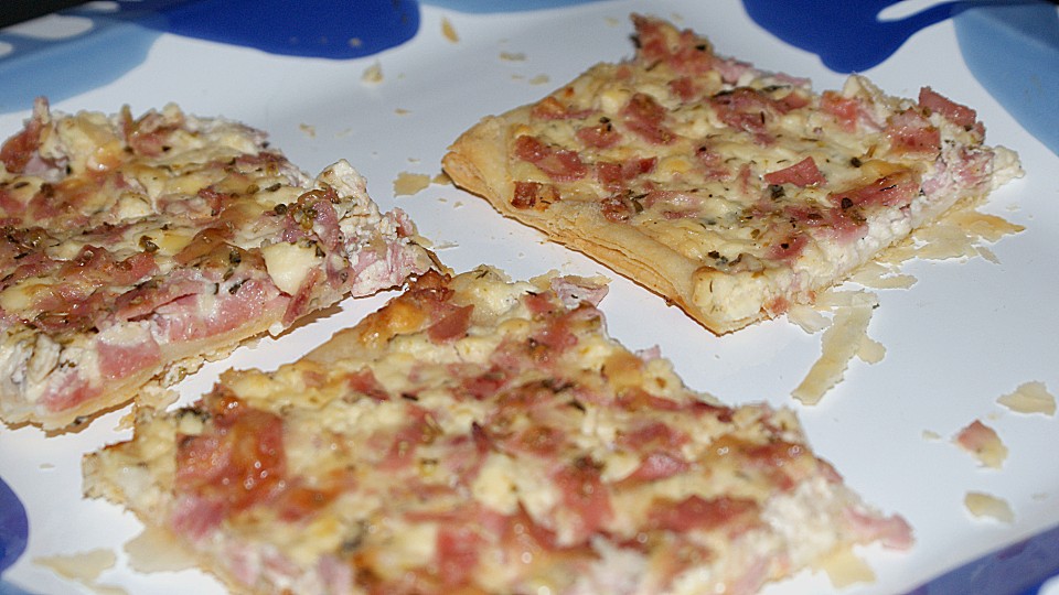 Schinken Zwiebel Sahne Pizza — Rezepte Suchen