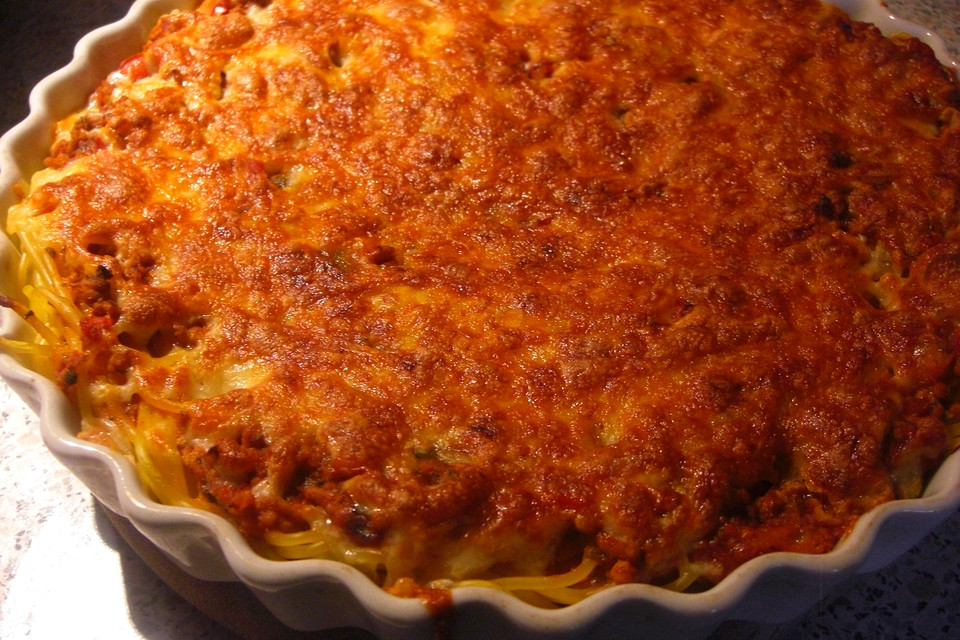 Überbackene Spaghetti von iris75 | Chefkoch.de