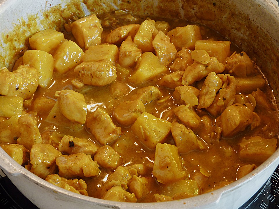 Hähnchen-Ananas-Curry mit Kokosmilch von ohoboho | Chefkoch.de