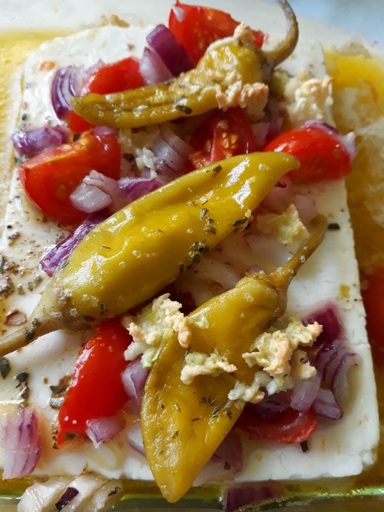 Gebackener Schafskäse &amp;#39;Griechische Art&amp;#39; von trainingday | Chefkoch.de