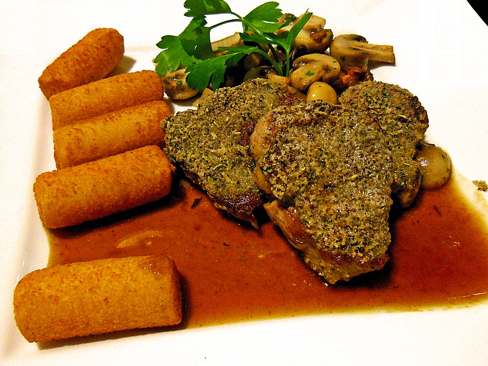 Schweinesteaks unter der Zwiebel - Senf - Kruste von 1st_Maxi | Chefkoch.de