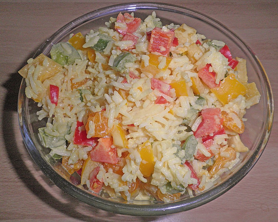 Fruchtig - scharfer Curry - Reissalat von mareikaeferchen | Chefkoch.de
