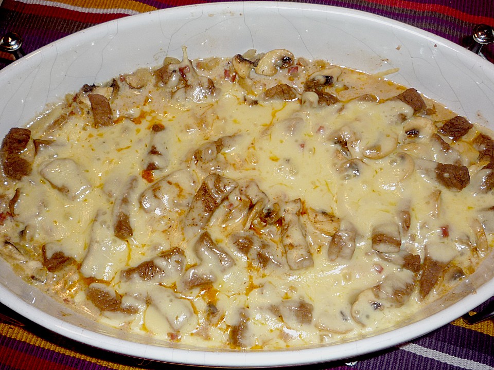 Rindfleisch - Gratin mit Champignons von die_krümel | Chefkoch.de