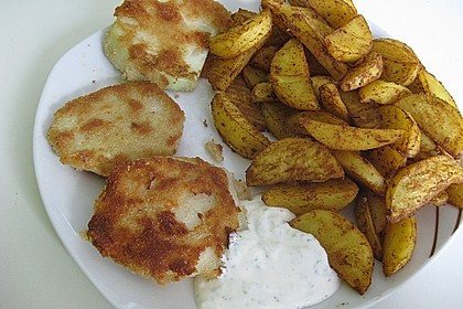 Kohlrabi paniert/gebacken mit Kräutersauce 8