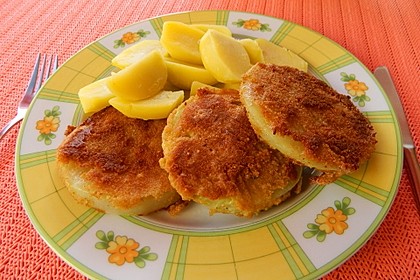 Kohlrabi paniert/gebacken mit Kräutersauce 10