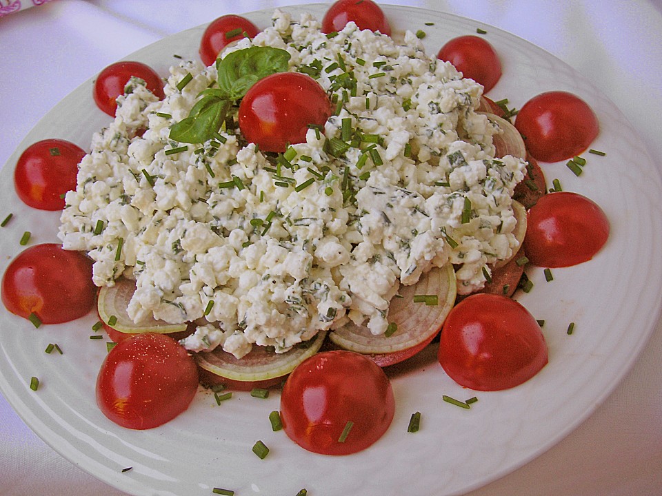 Tomatencarpaccio mit Hüttenkäse von MelFit | Chefkoch.de