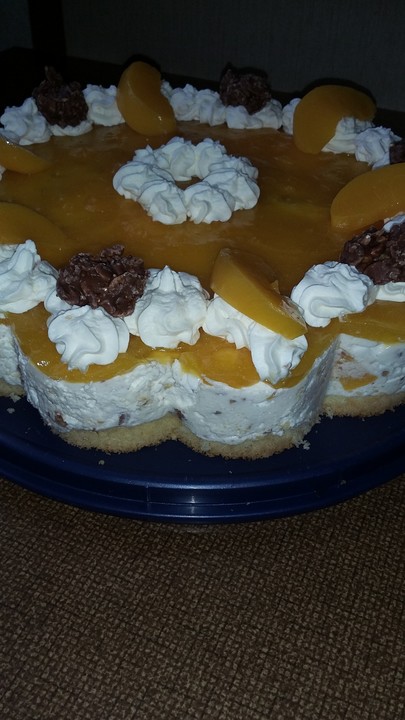 Pfirsich - Käsesahnetorte mit Choco Crossies von chiara | Chefkoch.de