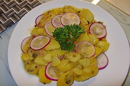 Kartoffelsalat mit Radieschen und Speck 6