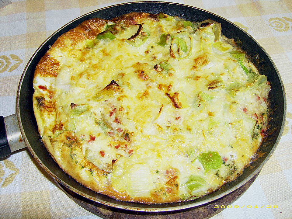 Kartoffel - Frittata mit Schinken, Käse und Porree von Nicky0110 ...