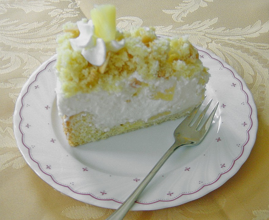 Ananas - Sahnetorte mit weißer Schokolade von caroline48 | Chefkoch.de