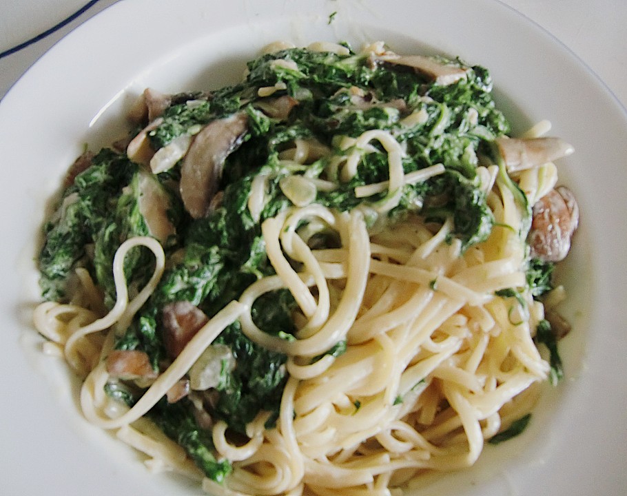 Pilz - Spinat - Spaghetti von McMoe | Chefkoch.de