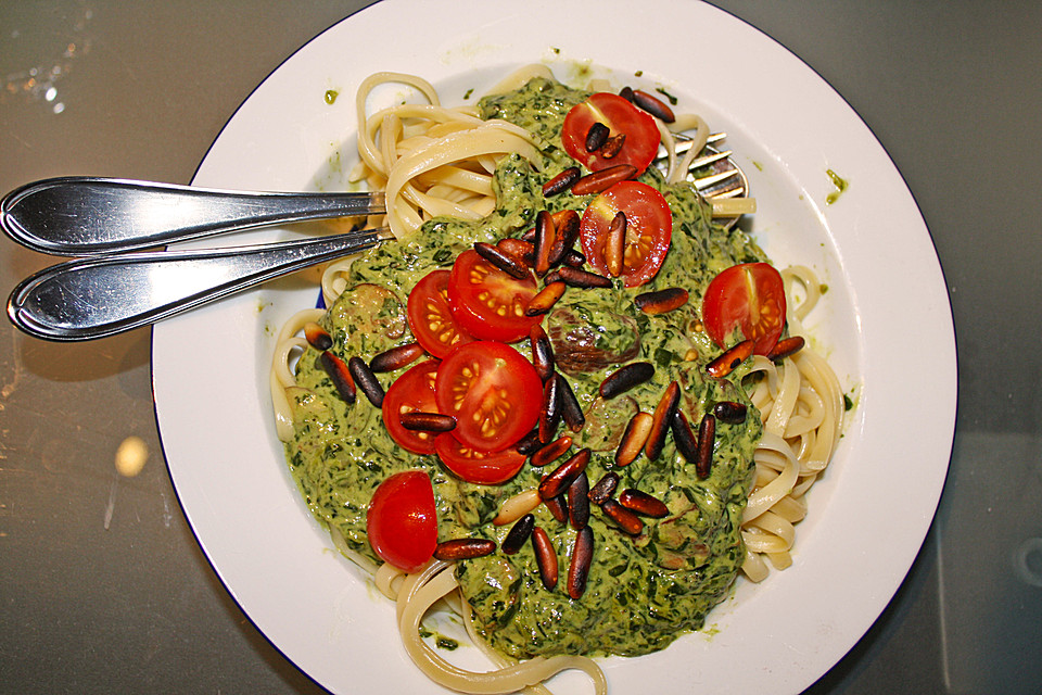 Pilz - Spinat - Spaghetti von McMoe | Chefkoch.de