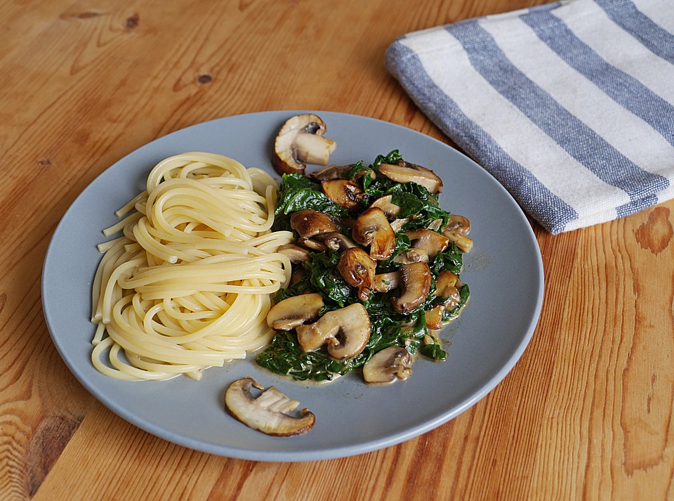 Pilz - Spinat - Spaghetti von McMoe | Chefkoch.de