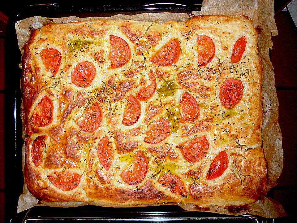 Focaccia mit Cocktailtomaten von kasimir06 | Chefkoch.de