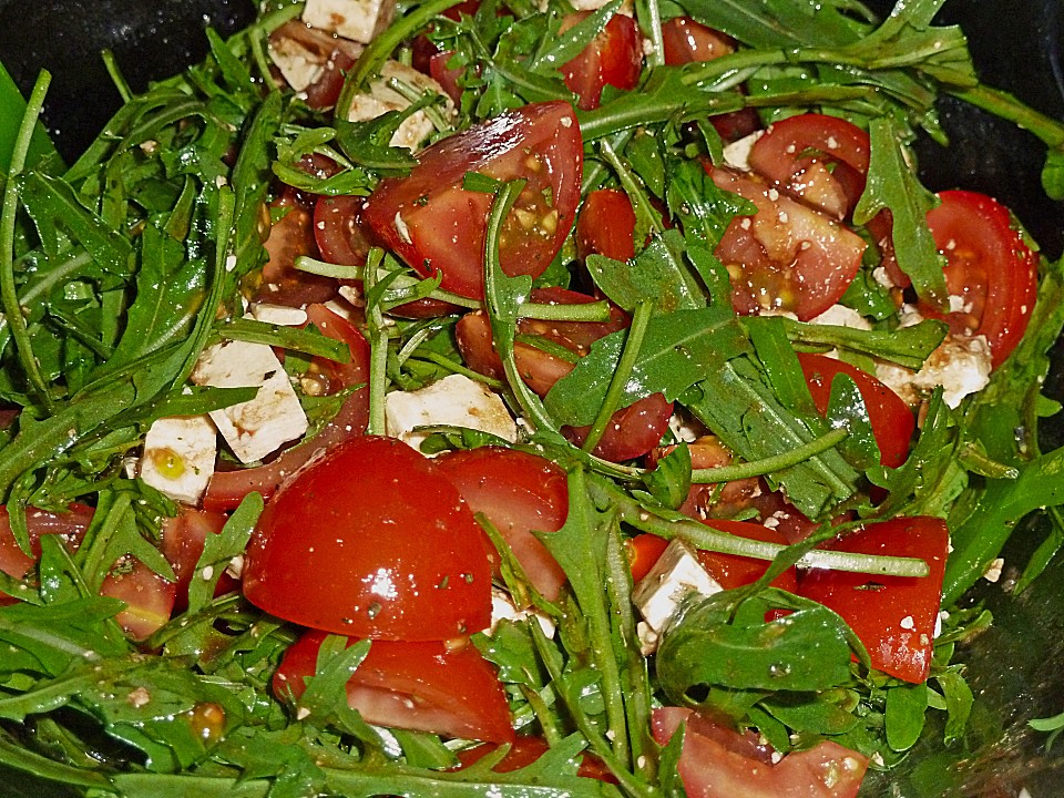 Tomatensalat mit Rucola und Schafskäse von Sivi | Chefkoch.de