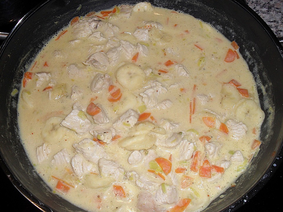 Putengeschnetzeltes in Curry - Bananen - Sauce von Sandy2509 | Chefkoch.de