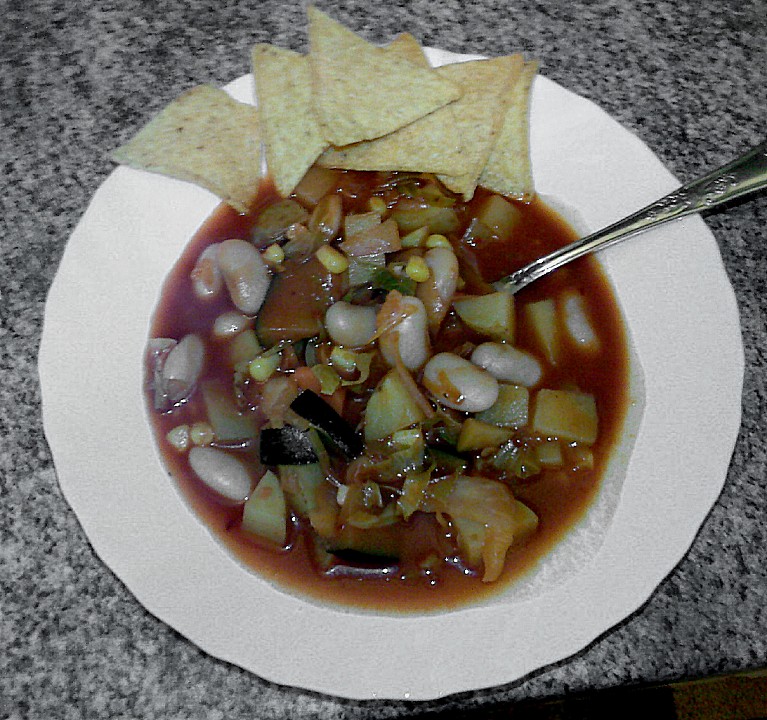 Mexikanische Gemüsesuppe mit Tortillachips von CFR | Chefkoch.de