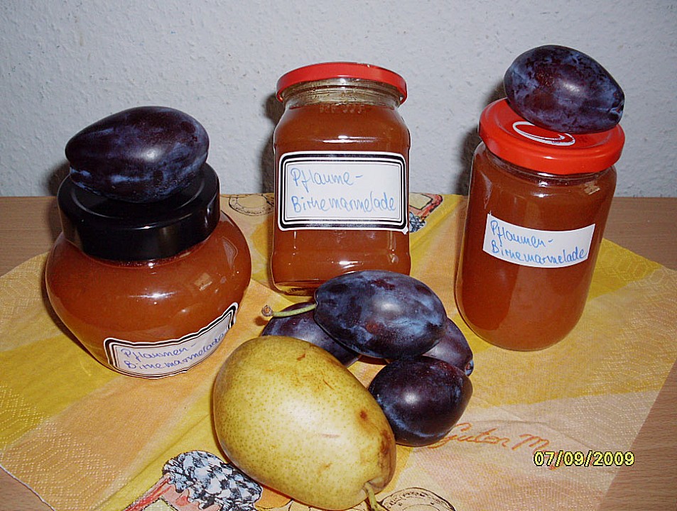 Pflaumen - Birnen - Marmelade von satinka | Chefkoch.de