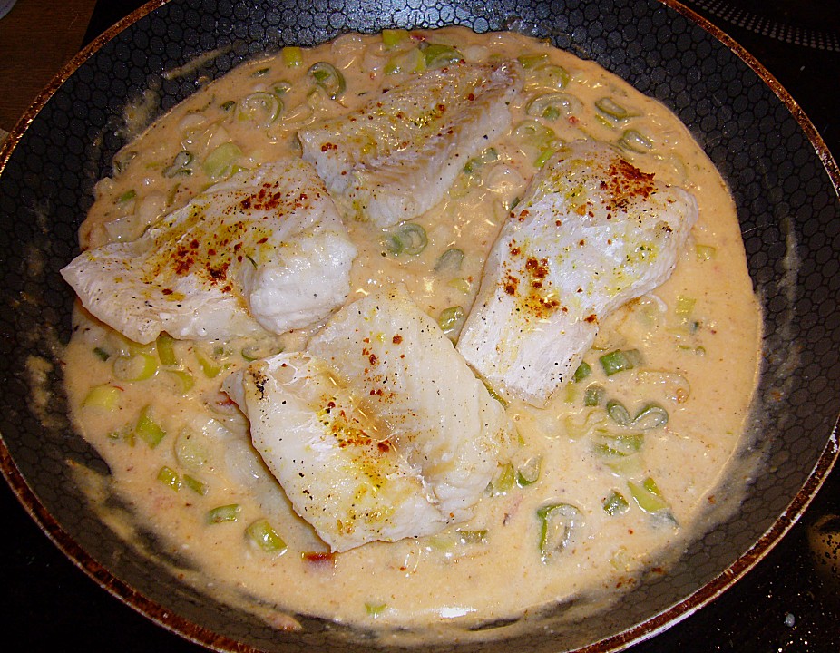 Fischfilets mit Zwiebel - Chili - Sahne - Sauce von GourmetKathi ...