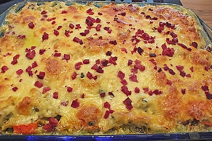 Wirsing - Hackfleisch - Auflauf mit Speck 9