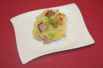 Wirsing - Hackfleisch - Auflauf mit Speck 5