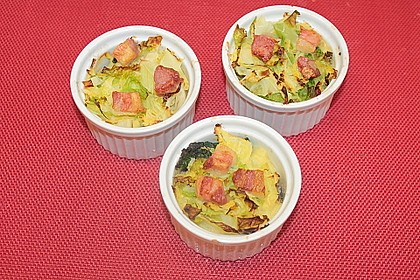 Wirsing - Hackfleisch - Auflauf mit Speck 4