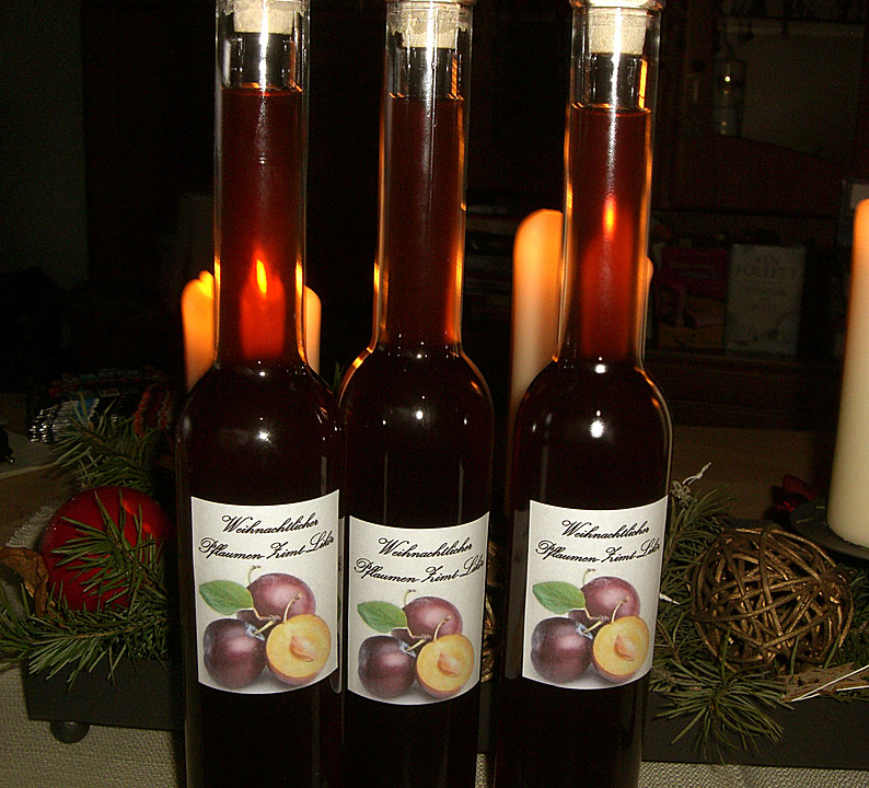 Selbst gemachter weihnachtlicher Pflaumen - Zimt - Likör von Maja72 ...