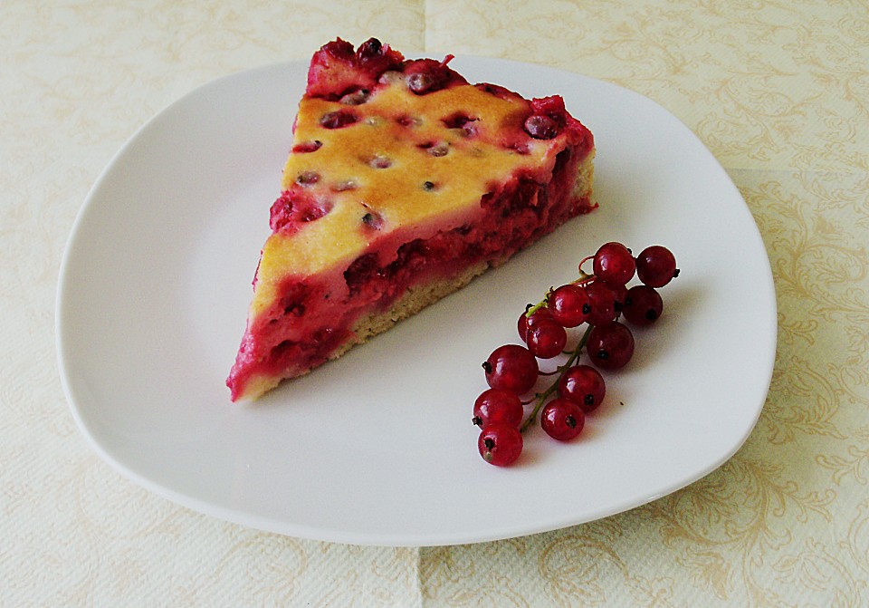 Johannisbeerkuchen mit saure Sahne - Guss von Celvis | Chefkoch.de