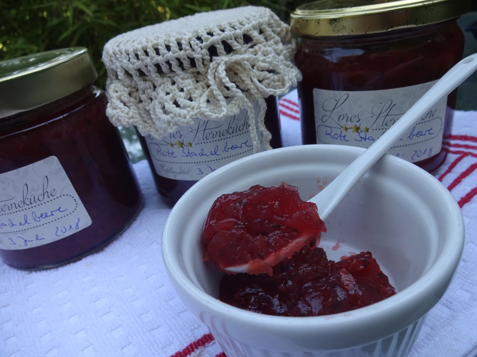 Rote Stachelbeer - Marmelade mit Minze von pyroxene | Chefkoch.de