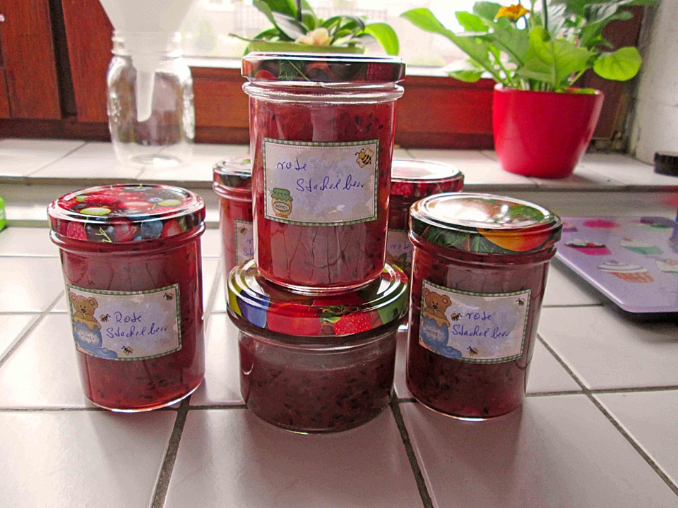 Rote Stachelbeer - Marmelade mit Minze von pyroxene | Chefkoch.de