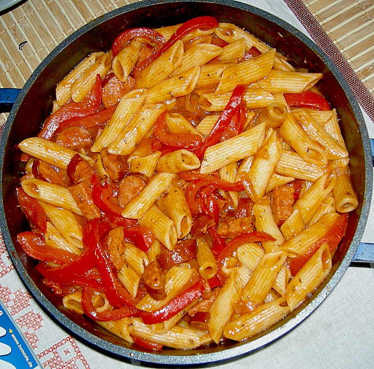 Nudelpfanne mit Paprika und Cabanossi von Die_Flinke | Chefkoch.de