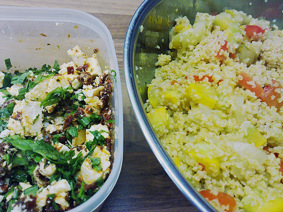 Bulgur - Gemüse - Feta - Auflauf mit Pinienkernen von agrimm | Chefkoch.de