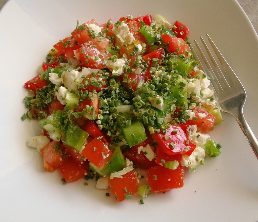 Paprika - Feta - Salat von Kassjiopaja | Chefkoch.de