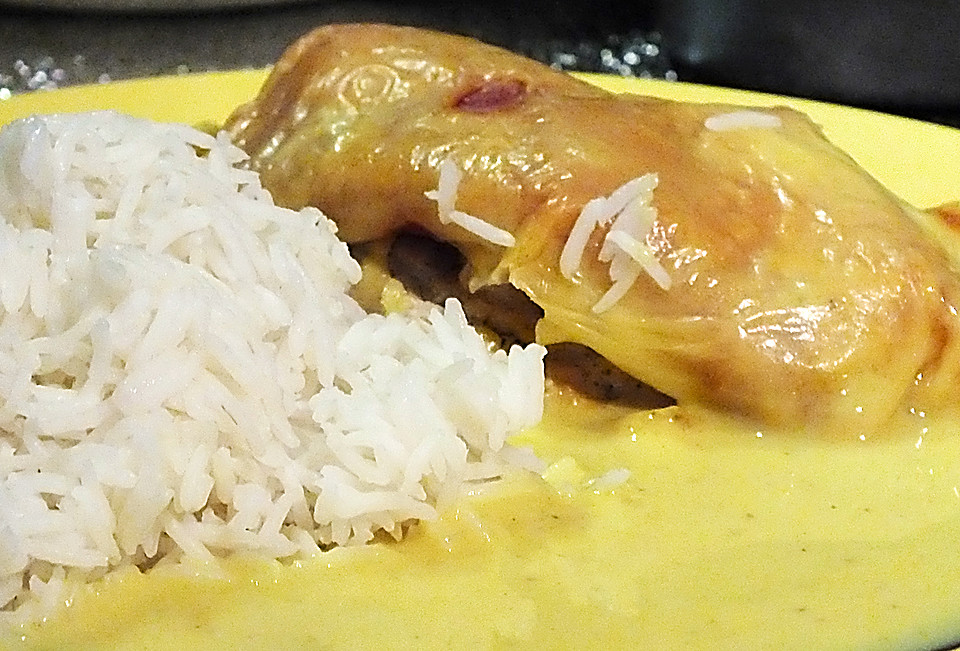 Hähnchenbrustfilet Hawaii mit Currysoße von blueskyhawk | Chefkoch.de