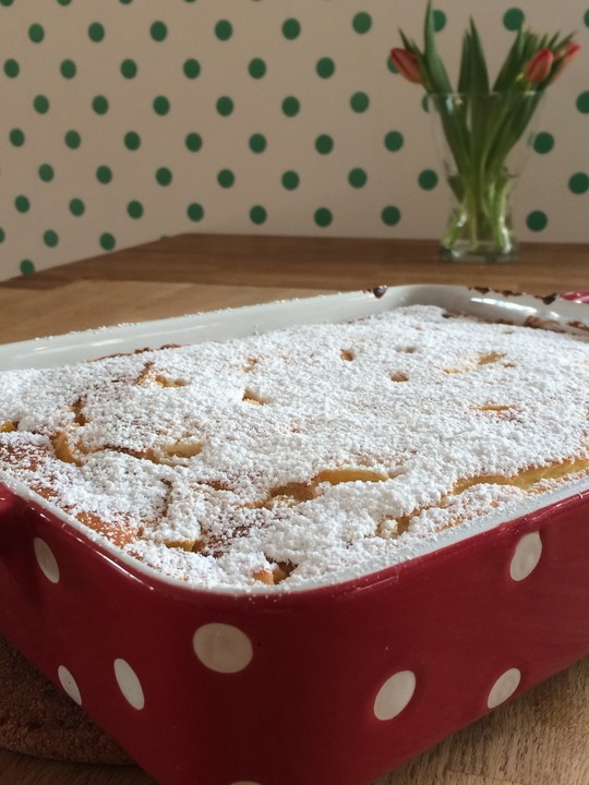Quark-Grieß-Pfirsich-Auflauf von Ginger88 | Chefkoch.de