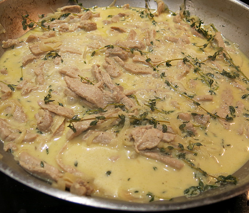 Schweinegeschnetzeltes mit Thymian von geddy | Chefkoch.de