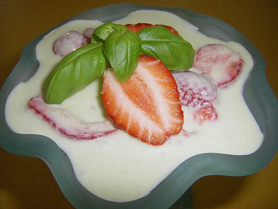 Erdbeer - Basilikum - Creme von ManuGro | Chefkoch.de