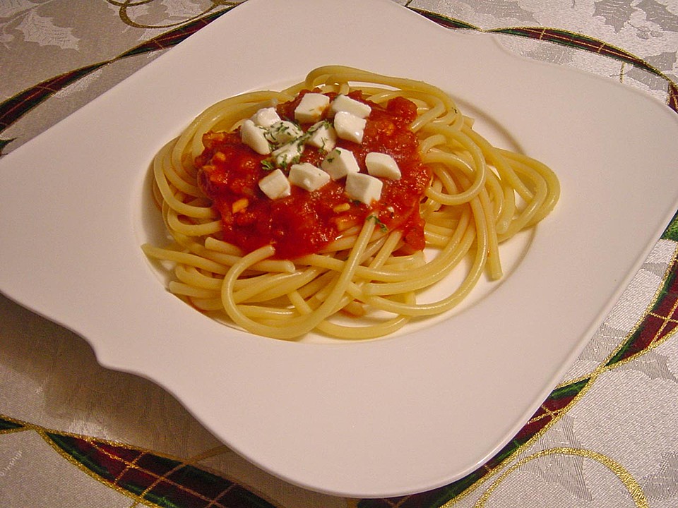 Spaghetti mit Tomatensoße von amellie | Chefkoch.de