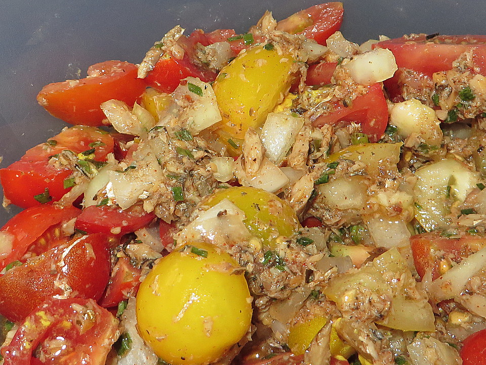 Tomatensalat mit Sardellenfilets von koriandertopf | Chefkoch.de