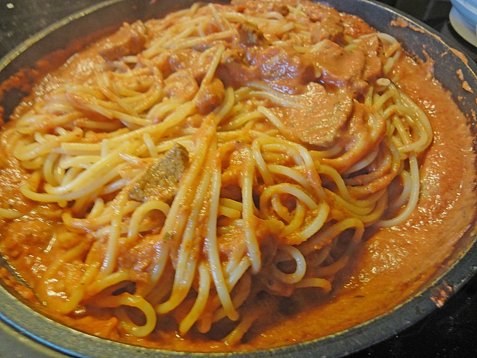 Schnelle Spaghetti mit Rouladenstückchen von Danny-05 | Chefkoch.de