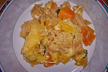 Vegetarischer Nudelauflauf mit Kürbis 18