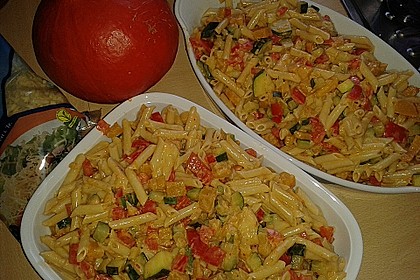 Vegetarischer Nudelauflauf mit Kürbis 14