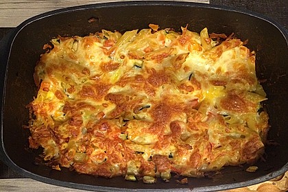 Vegetarischer Nudelauflauf mit Kürbis 12