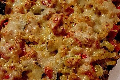 Vegetarischer Nudelauflauf mit Kürbis 10