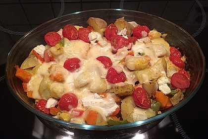 Vegetarischer Nudelauflauf mit Kürbis 16