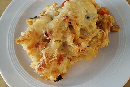 Vegetarischer Nudelauflauf mit Kürbis 15