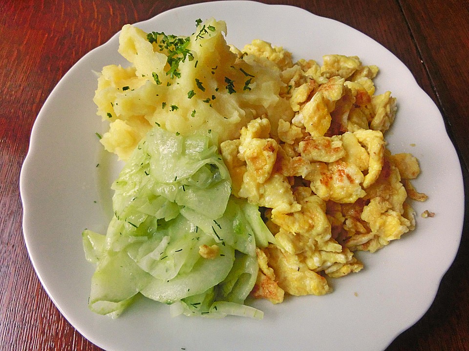Kartoffelpüree mit Gurkensalat von CocaColaMaus | Chefkoch.de