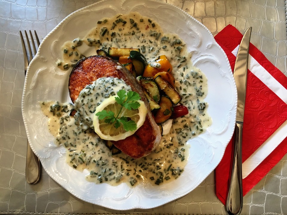 Lachssteak mit Zitronensauce von Memolito | Chefkoch.de
